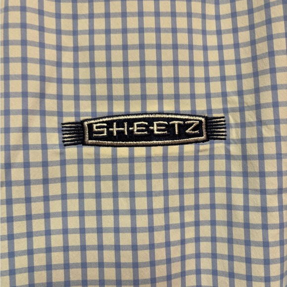 Peter Miller Men's Medium Blue Checkered Long Sleeved button down Shirt - NWT - Picture 4 of 4